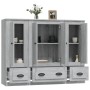 Tall highboard 3 pieces plywood gray Sonoma by vidaXL, Sideboards - Ref: Foro24-3185301, Price: 233,19 €, Discount: %