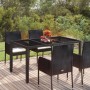 Gartentisch Glasoberfläche PE Rattan schwarz 150x90x75 cm von vidaXL, Gartentische - Ref: Foro24-319899, Preis: 175,89 €, Rab...