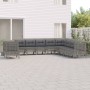 11-piece garden furniture set and gray synthetic rattan cushions by vidaXL, Garden sets - Ref: Foro24-3187537, Price: 568,12 ...