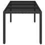 Garden table glass surface PE rattan black 150x90x75 cm by vidaXL, Garden tables - Ref: Foro24-319899, Price: 175,89 €, Disco...