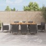 Set de comedor de jardín 9 pzas y cojines ratán sintético negro de vidaXL, Conjuntos de jardín - Ref: Foro24-3187402, Precio:...