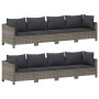 Set de muebles de jardín 9 pzas y cojines ratán sintético gris de vidaXL, Conjuntos de jardín - Ref: Foro24-3187268, Precio: ...