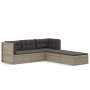 5-piece garden furniture set with gray synthetic rattan cushions by vidaXL, Garden sets - Ref: Foro24-3187191, Price: 425,22 ...