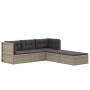 5-piece garden furniture set with gray synthetic rattan cushions by vidaXL, Garden sets - Ref: Foro24-3187191, Price: 425,22 ...