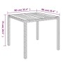 Garden table with gray PE rattan wood surface 90x90x75 cm by vidaXL, Garden tables - Ref: Foro24-319898, Price: 105,66 €, Dis...