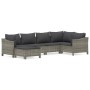 6-piece garden furniture set and gray synthetic rattan cushions by vidaXL, Garden sets - Ref: Foro24-3187291, Price: 471,09 €...