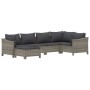 6-piece garden furniture set and gray synthetic rattan cushions by vidaXL, Garden sets - Ref: Foro24-3187291, Price: 471,09 €...