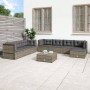 Set de muebles de jardín 8 pzas y cojines ratán sintético gris de vidaXL, Conjuntos de jardín - Ref: Foro24-3187177, Precio: ...