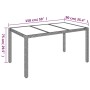 Garden table with grey PE rattan surface and glass top, measuring 150x90x75 cm. by vidaXL, Garden tables - Ref: Foro24-319900...