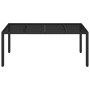 Mesa de jardín superficie de vidrio ratán PE negro 190x90x75 cm de vidaXL, Mesas de jardín - Ref: Foro24-319903, Precio: 221,...