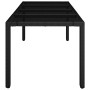 Mesa de jardín superficie de vidrio ratán PE negro 190x90x75 cm de vidaXL, Mesas de jardín - Ref: Foro24-319903, Precio: 221,...