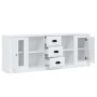 Aparadores 3 uds madera contrachapada blanco brillo de vidaXL, Aparadores - Ref: Foro24-3185257, Precio: 172,39 €, Descuento: %