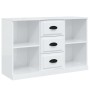 Aparadores 3 uds madera contrachapada blanco brillo de vidaXL, Aparadores - Ref: Foro24-3185257, Precio: 172,39 €, Descuento: %