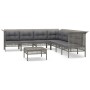 Set de muebles de jardín 8 pzas y cojines ratán sintético gris de vidaXL, Conjuntos de jardín - Ref: Foro24-3187520, Precio: ...