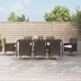 Set comedor para jardín 9 pzas y cojines ratán sintético marrón de vidaXL, Conjuntos de jardín - Ref: Foro24-3187314, Precio:...