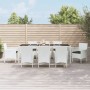 Set comedor para jardín 9 pzas y cojines ratán sintético blanco de vidaXL, Conjuntos de jardín - Ref: Foro24-3187346, Precio:...