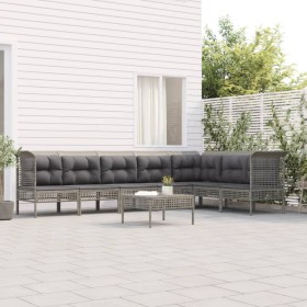 Garden furniture set 8 pieces and gray synthetic rattan cushions by vidaXL, Garden sets - Ref: Foro24-3187518, Price: 398,34 ...