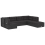 Set de muebles de jardín y cojines 7 pzas ratán sintético negro de vidaXL, Conjuntos de jardín - Ref: Foro24-3187156, Precio:...