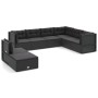 8-piece garden furniture set and black synthetic rattan cushions by vidaXL, Garden sets - Ref: Foro24-3187136, Price: 680,66 ...