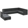 Set de muebles de jardín 8 pzas y cojines ratán sintético negro de vidaXL, Conjuntos de jardín - Ref: Foro24-3187136, Precio:...