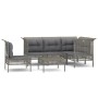 6-piece garden furniture set and gray synthetic rattan cushions by vidaXL, Garden sets - Ref: Foro24-3187523, Price: 367,49 €...