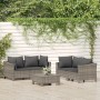 5-piece garden furniture set and gray synthetic rattan cushions by vidaXL, Garden sets - Ref: Foro24-3187264, Price: 429,63 €...