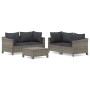 5-piece garden furniture set and gray synthetic rattan cushions by vidaXL, Garden sets - Ref: Foro24-3187264, Price: 429,63 €...