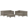 Set de muebles de jardín 5 pzas y cojines ratán sintético gris de vidaXL, Conjuntos de jardín - Ref: Foro24-3187264, Precio: ...