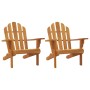 Garden chairs 2 pcs Adirondack solid teak wood 77x91x95 cm by vidaXL, Garden chairs - Ref: Foro24-3154927, Price: 292,66 €, D...