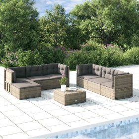 7-teiliges Gartenmöbel-Set und graue synthetische Rattankissen von vidaXL, Gartensets - Ref: Foro24-3187247, Preis: 595,73 €,...