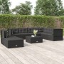 8-teiliges Gartenmöbel-Set und schwarze synthetische Rattankissen von vidaXL, Gartensets - Ref: Foro24-3187137, Preis: 721,26...