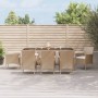 9-piece garden dining set with beige synthetic rattan cushions by vidaXL, Garden sets - Ref: Foro24-3187353, Price: 659,69 €,...