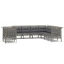 Set de muebles de jardín 9 pzas y cojines ratán sintético gris de vidaXL, Conjuntos de jardín - Ref: Foro24-3187534, Precio: ...