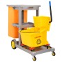 Cleaning cart with polypropylene mop bucket by vidaXL, Maintenance carts and caddies - Ref: Foro24-3186936, Price: 224,54 €, ...