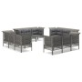 Garden furniture set 12 pieces gray synthetic rattan cushions by vidaXL, Garden sets - Ref: Foro24-3187483, Price: 641,60 €, ...