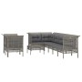 9-piece garden furniture set and gray synthetic rattan cushions by vidaXL, Garden sets - Ref: Foro24-3187543, Price: 457,61 €...