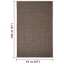 Alfombra de sisal para rascador marrón 66x100 cm de vidaXL, Accesorios de muebles para gatos - Ref: Foro24-3203445, Precio: 3...