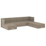 Set de muebles de jardín 7 pzas y cojines ratán sintético gris de vidaXL, Conjuntos de jardín - Ref: Foro24-3187235, Precio: ...