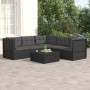 Set de muebles de jardín 5 pzas y cojines ratán sintético negro de vidaXL, Conjuntos de jardín - Ref: Foro24-3187117, Precio:...