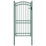 Garden gate with upper arch green steel 100x200 cm by vidaXL, garden gates - Ref: Foro24-146367, Price: 214,98 €, Discount: %