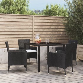 5-piece garden furniture set with black synthetic rattan cushions by vidaXL, Garden sets - Ref: Foro24-3187317, Price: 305,74...