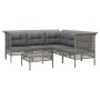 Set de muebles de jardín 6 pzas y cojines ratán sintético gris de vidaXL, Conjuntos de jardín - Ref: Foro24-3187514, Precio: ...