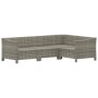 Set de muebles de jardín 4 pzas y cojines ratán sintético gris de vidaXL, Conjuntos de jardín - Ref: Foro24-3187272, Precio: ...