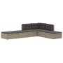 Set de muebles de jardín 6 pzas y cojines ratán sintético gris de vidaXL, Conjuntos de jardín - Ref: Foro24-3187199, Precio: ...