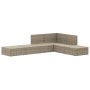 Set de muebles de jardín 6 pzas y cojines ratán sintético gris de vidaXL, Conjuntos de jardín - Ref: Foro24-3187199, Precio: ...