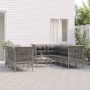 9-piece garden furniture set and gray synthetic rattan cushions by vidaXL, Garden sets - Ref: Foro24-3187544, Price: 454,58 €...