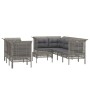 9-piece garden furniture set and gray synthetic rattan cushions by vidaXL, Garden sets - Ref: Foro24-3187544, Price: 454,58 €...