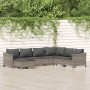 7-teiliges Gartenmöbel-Set und graue synthetische Rattankissen von vidaXL, Gartensets - Ref: Foro24-3187296, Preis: 526,00 €,...