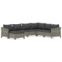 7-piece garden furniture set and gray synthetic rattan cushions by vidaXL, Garden sets - Ref: Foro24-3187296, Price: 503,99 €...