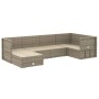 Set de muebles de jardín 6 pzas y cojines ratán sintético gris de vidaXL, Conjuntos de jardín - Ref: Foro24-3187213, Precio: ...